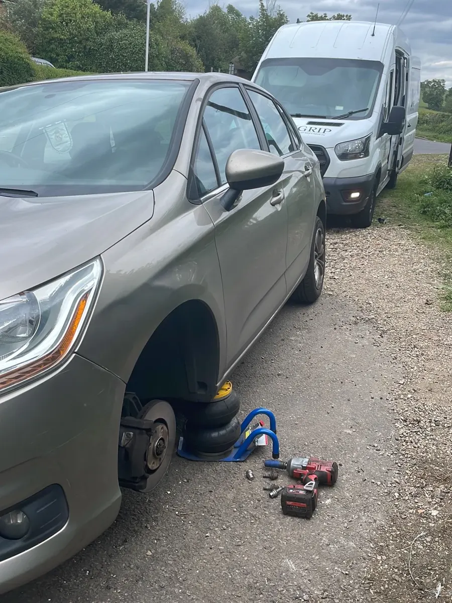 Andrei's photo of his car after QuickGrip changed the tyre
