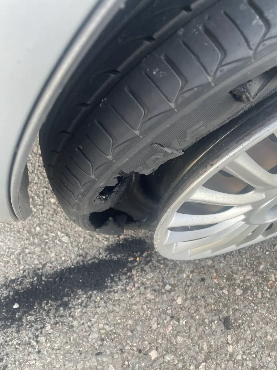 Naseem's photo of his repaired wheel